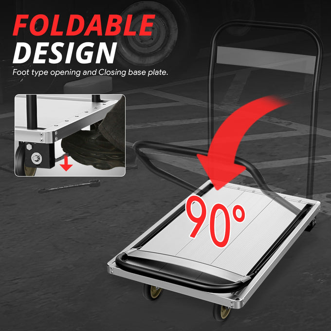 440lbs Capacity Heavy Duty Folding Platform Hand Truck<br>Overall Dimensions 29 in. X 18.5 in. X 32 in.