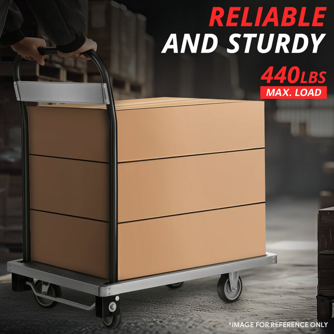 440lbs Capacity Heavy Duty Folding Platform Hand Truck<br>Overall Dimensions 29 in. X 18.5 in. X 32 in.