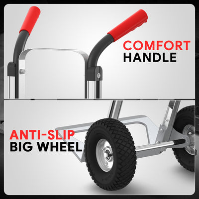 550lbs Load Aluminum Anti-Slip Hand Truck <br> Overall Dimension: 51.1 in. X 17.9 in.
