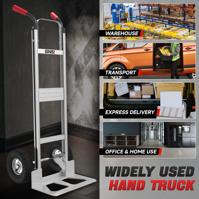 550lbs Load Aluminum Anti-Slip Hand Truck <br> Overall Dimension: 51.1 in. X 17.9 in.