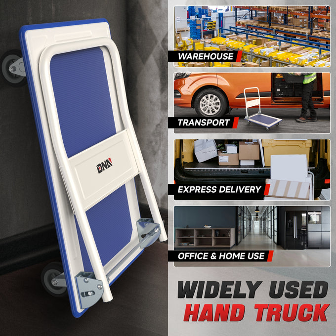 2-IN-1 330 LBS Folding Platform Hand Truck w/Wheel <br> Overall size: 28.7 in. X 18.5 in. X 31.4 in.