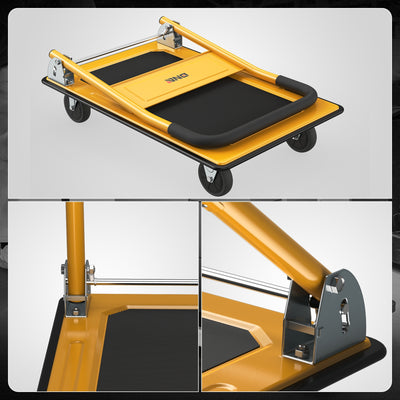 2-IN-1 440 LBS Folding Platform Hand Truck w/Wheel <br> Overall size: 28.7 in. X 18.5 in. X 31.4 in.