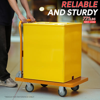 2-IN-1 770 LBS Folding Platform Hand Truck w/Wheel <br> Overall Size: 28.7 in. X 18.5 in. X 32.6 in.