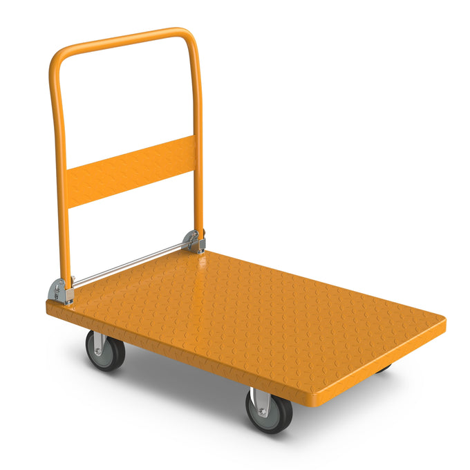 2-IN-1 990 LBS Folding Platform Hand Truck w/Wheel <br> Overall Size: 35.4 in. X 33.6 in. X 32.6 in.
