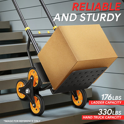 330LBS 2-IN-1 Adjustable Stair Climber Hand Truck <br> Overall Dimension: 42.9 in. x 11.6 in. x11.8 in.