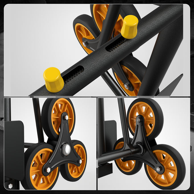 330LBS 2-IN-1 Adjustable Stair Climber Hand Truck <br> Overall Dimension: 42.9 in. x 11.6 in. x11.8 in.
