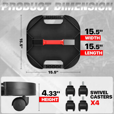30LBS Portable Moving Tool Tray <br> Overall Size(in.): 15.5 x 15.5