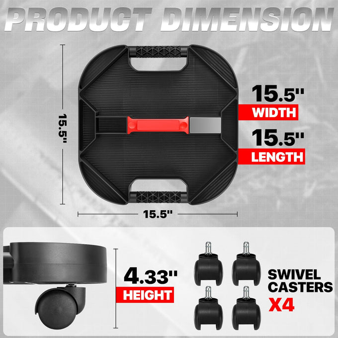 30LBS Portable Moving Tool Tray <br> Overall Size(in.): 15.5 x 15.5