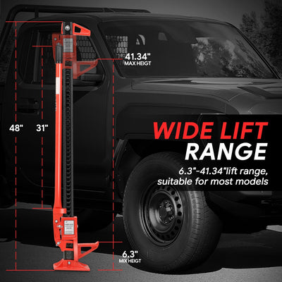 Utiity High Lift Farm Jack Hoist <br>48 in. 6600LBS Adjustable Ratcheting