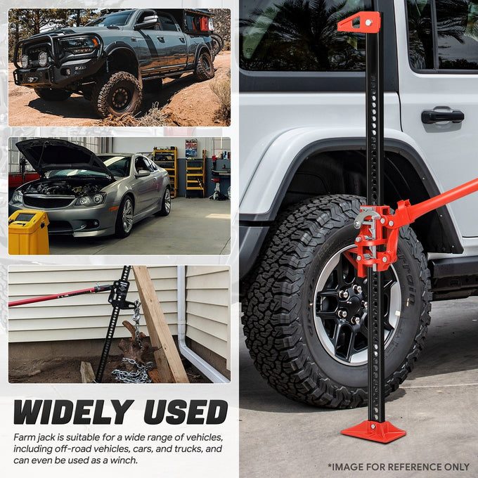 Utiity High Lift Farm Jack Hoist <br>48 in. 6600LBS Adjustable Ratcheting