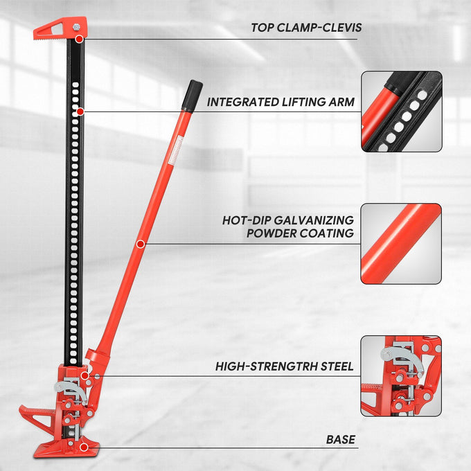 Utiity High Lift Farm Jack Hoist <br>48 in. 6600LBS Adjustable Ratcheting