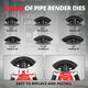 12 Ton Manual Pipe Bender w/ 6 Dies<br>Adjustable Height 12.8-23.2 in.