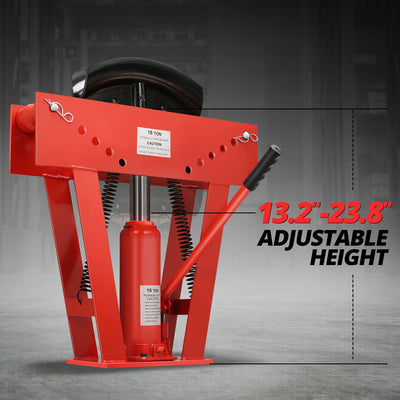 16 Ton Manual Pipe Bender w/ 8 Dies<br>Adjustable Height 13.2-23.8 in.