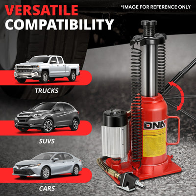 Detachable Heavy Duty 20 TON Air Hydraulic Bottle<br>Lifting Range 10.4 to 19.8 in.