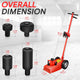 22 Ton Air Axle Bottle Jacks w/ Extension Saddle<br>Lifting Range 8-7/8 in. to 17-1/8 in.