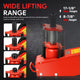 22 Ton Air Axle Bottle Jacks w/ Extension Saddle<br>Lifting Range 8-7/8 in. to 17-1/8 in.