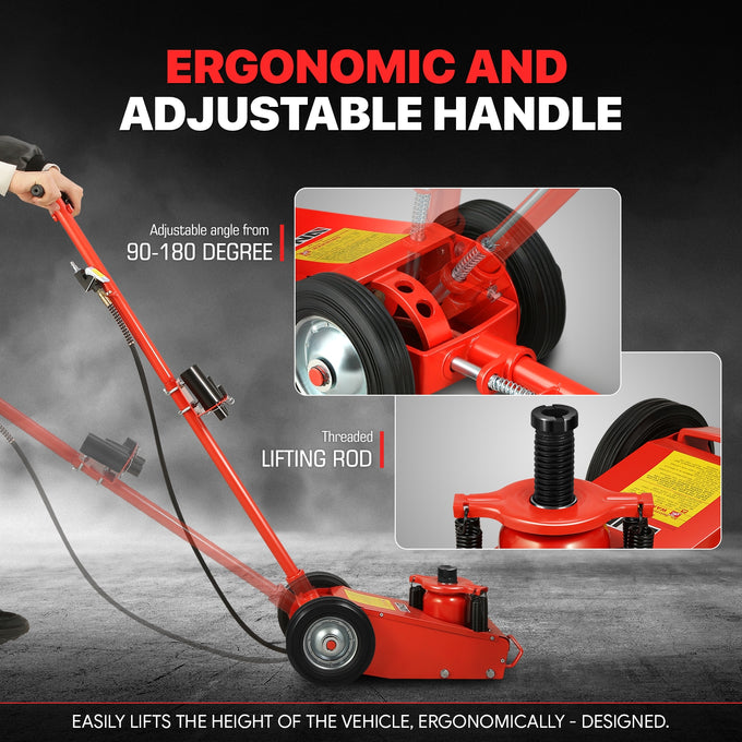 22 Ton Air Axle Bottle Jacks w/ Extension Saddle<br>Lifting Range 8-7/8 in. to 17-1/8 in.
