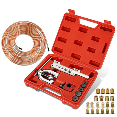 25Ft Brake Line Tubing Kit with Fittings & Tools <br> 1/8-5/8in. Mini tube cutter for copper