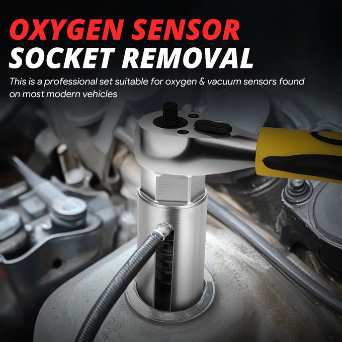 6-Point Oxygen Sensor Socket Removal Tool<br>w/ 5 Interchangeable Socket Heads