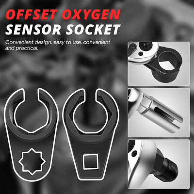 6-Point Oxygen Sensor Socket Removal Tool<br>w/ 5 Interchangeable Socket Heads