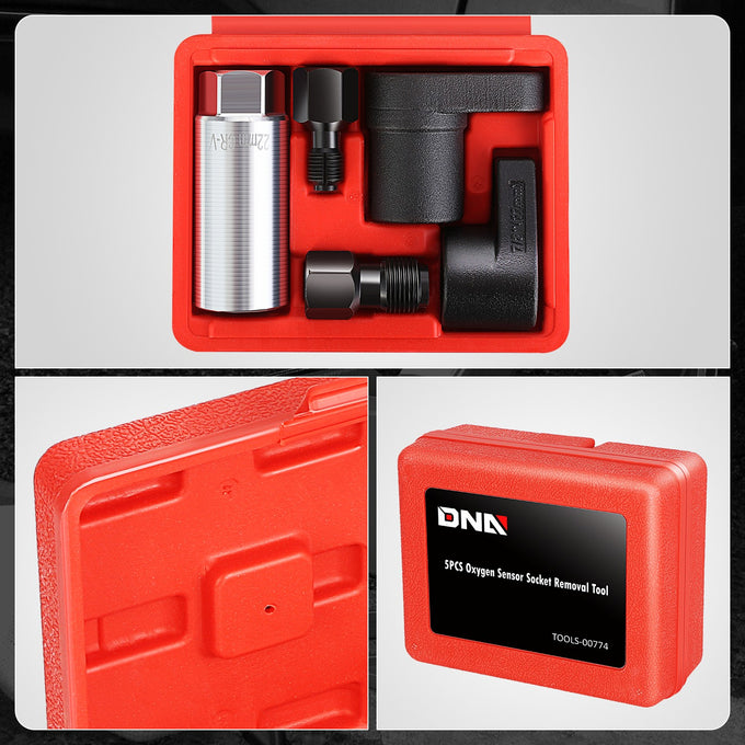 6-Point Oxygen Sensor Socket Removal Tool<br>w/ 5 Interchangeable Socket Heads
