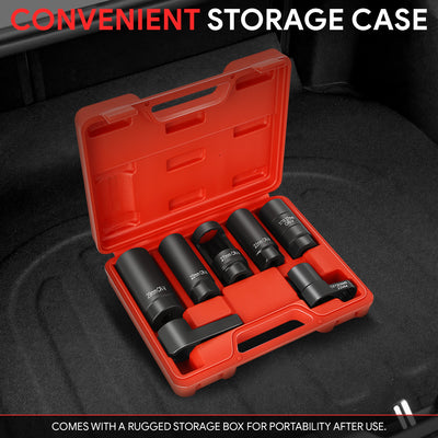 7Pcs Oxygen Sensor Oil Pressure Socket Removal Tool <br>w/7 Interchangeable Socket Heads