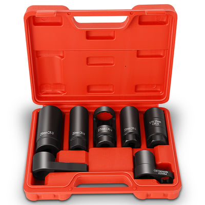 7Pcs Oxygen Sensor Oil Pressure Socket Removal Tool <br>w/7 Interchangeable Socket Heads