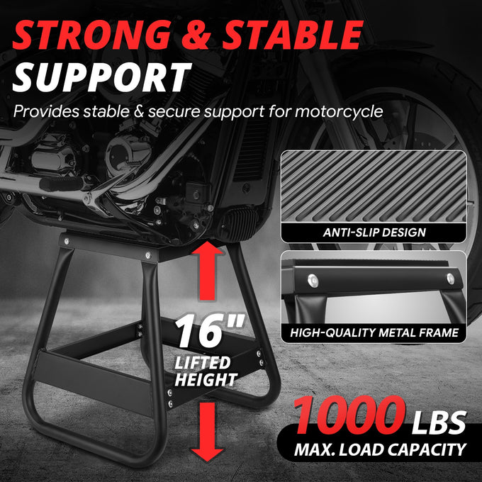1000lbs Heavy Duty Steel Motorcycle Dirt Bike Stand<br>Maintenance Platform Panel