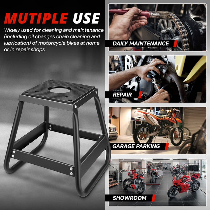 1000lbs Heavy Duty Steel Motorcycle Dirt Bike Stand<br>Maintenance Platform Panel