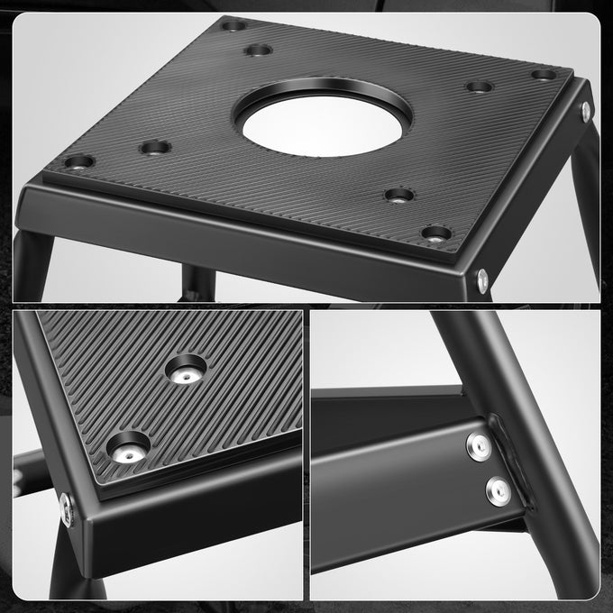 1000lbs Heavy Duty Steel Motorcycle Dirt Bike Stand<br>Maintenance Platform Panel