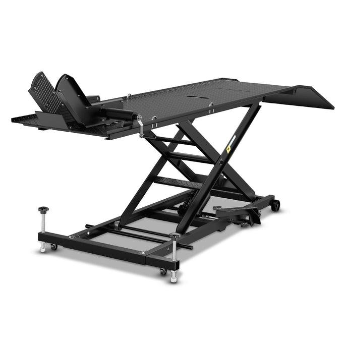 7.2-30.3 inches Lift Range Motorcycle Lift Table<br>Overall Dimensions 86.2 in. L x22 in. W x 26.7 in. H