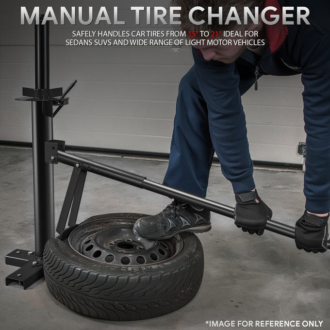 Portable Rust-Resistant Coating Manual Tire Changer<br>Suitable for Tires 15 to 21 in.