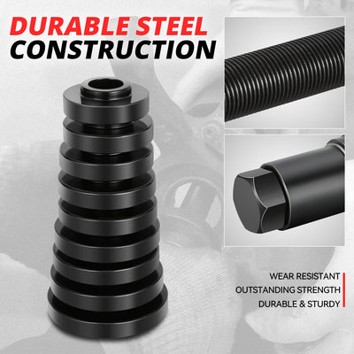 19Pcs Carbon Steel Front Wheel Bearing Press Kit<br>1-8 Series Iron Sleeve