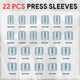 27Pcs Press and Pull Sleeve Kit w/ 22 Adapters<br>M10-M18 Press Spindles