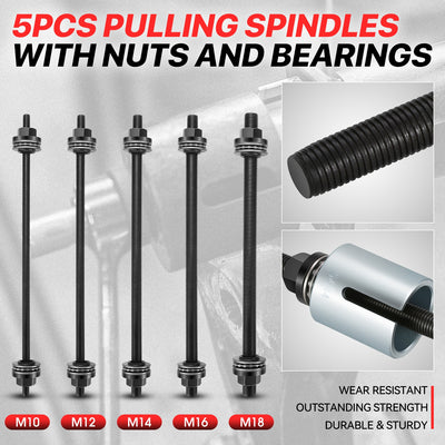 27Pcs Press and Pull Sleeve Kit w/ 22 Adapters<br>M10-M18 Press Spindles