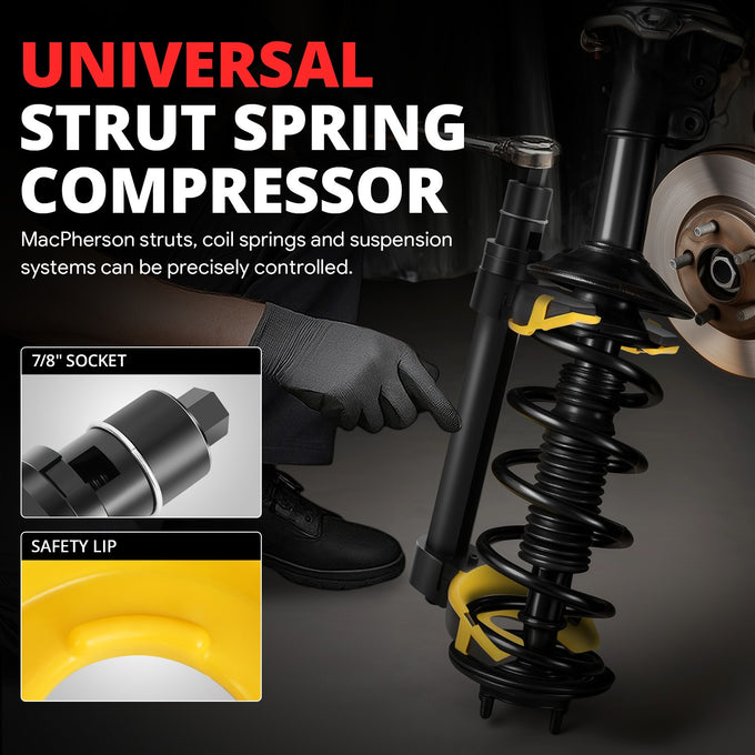 Interchangeable Universal Spring Compressor Tool Set<br>5512 LBS/2500 KG Load Capacity