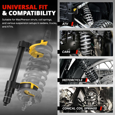 Interchangeable Universal Spring Compressor Tool Set<br>5512 LBS/2500 KG Load Capacity