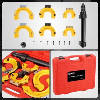 Interchangeable Universal Spring Compressor Tool Set<br>5512 LBS/2500 KG Load Capacity