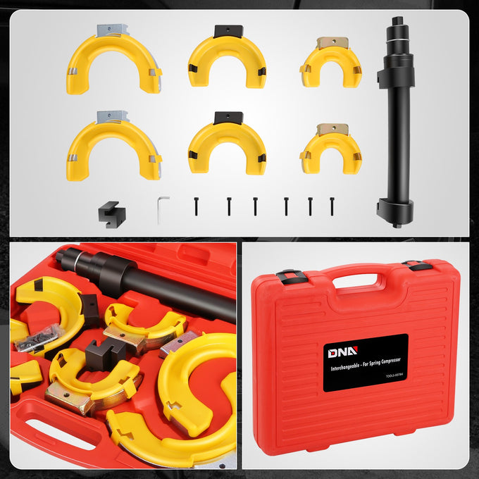 Interchangeable Universal Spring Compressor Tool Set<br>5512 LBS/2500 KG Load Capacity