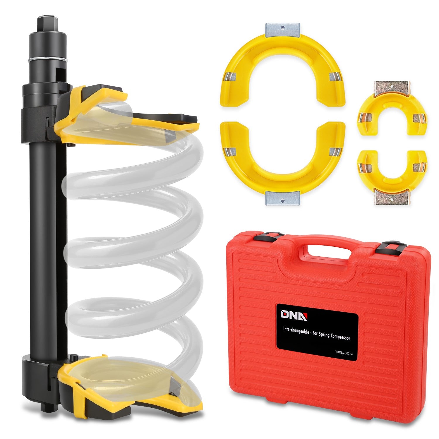 Interchangeable Universal Spring Compressor Tool Set<br>5512 LBS/2500 KG Load Capacity