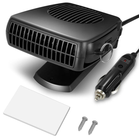 Portable 12V Heater Cooler Fan Defrost Demister <br>360 Rotation Defogger