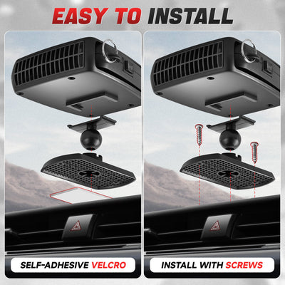 Portable 12V Heater Cooler Fan Defrost Demister <br>360 Rotation Defogger