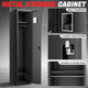 Lockable Metal Storage Cabinet w/3 Separate Spaces <br> Overall Dimensions(in.):71 H x 15 W x 17 D