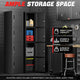 4-Doors Lockable Metal Storage Cabinet w/4 Spaces <br> Overall Dimensions(in.):71 H x 15 W x 17 D