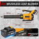 20V 4000 mAh Battery&Charger Brushless Leaf Blower<br>Maximum Wind Speed 40 m/s