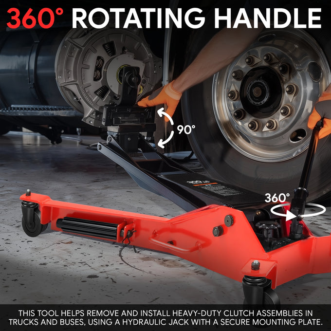300lbs Capacity 4 Swivel Casters Clutch Jack<br>Lifting Range From 11.3-38.6 in.