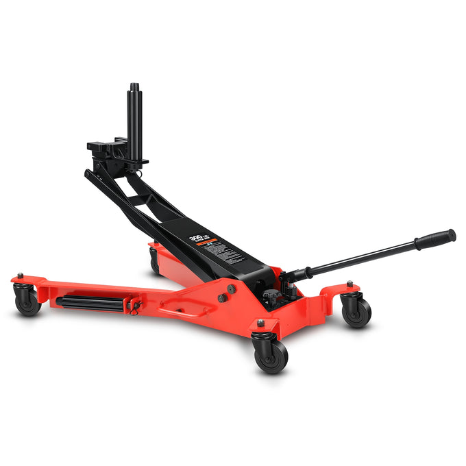 300lbs Capacity 4 Swivel Casters Clutch Jack<br>Lifting Range From 11.3-38.6 in.