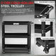 3 Tier Utility Rolling Tool Cart<br>w/ 4 x 3 in. Rubber Silent Wheel