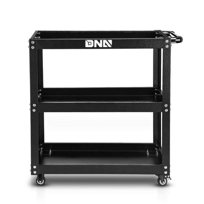 3 Tier Utility Rolling Tool Cart<br>w/ 4 x 3 in. Rubber Silent Wheel