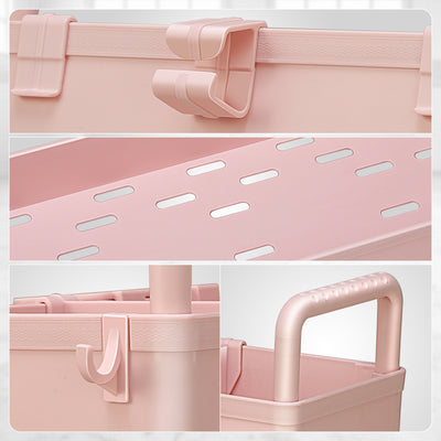 Heavy Duty 3-Shelf Slim Rolling Storage Cart<br>Plastic Shelves Diemsion 4.9 in. D x 15 in. W